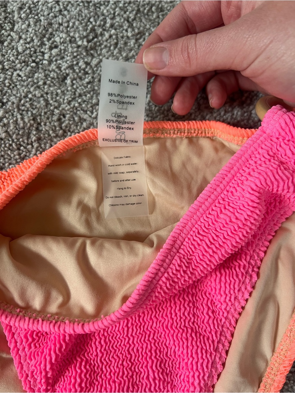 Pink & Coral Bikini Bottom with Ring Detail - Picture 7 of 9